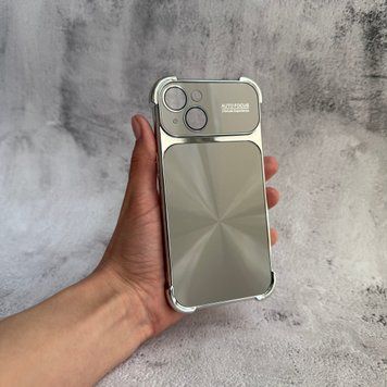 Противоударний чохол з захисними кутами і глянцевою спинкою для iPhone 15 Silver