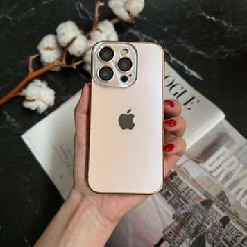 Чехол матовый имитация стекла Desert Titanium для iPhone 14 Pro Max Gold