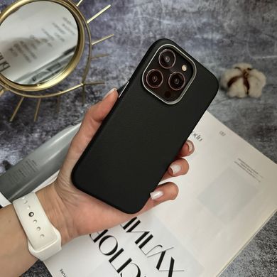 Чехол кожаный Modern Leather с магнитом MagSafe для iPhone 16 Pro Max Black