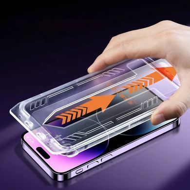 Захисне скло 10D Frame з направляючою рамкою для iPhone 14 Pro Прозорий
