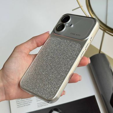 Чохол протиударний з блискітками Shine для iPhone 16 Silver