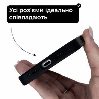 Чохол Silicone Case FULL 360 з мікрофіброю для iPhone 13 Black Чорний
