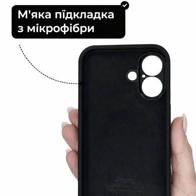 Чохол Silicone Case FULL 360 з мікрофіброю для iPhone 13 Black Чорний