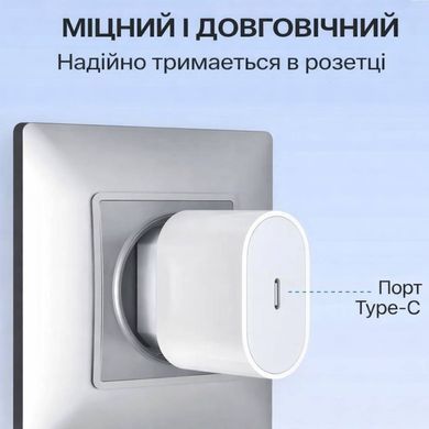 Зарядное устройство Apple 20W USB-C блок питания для iPhone / iPad  быстрая зарядка PD