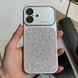 Чохол протиударний з блискітками Shine для iPhone 16 Silver