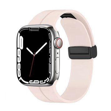 Силиконовый ремешок с магнитной застежкой для Apple Watch 38|40|41|42 (10 series) mm Pink Sand