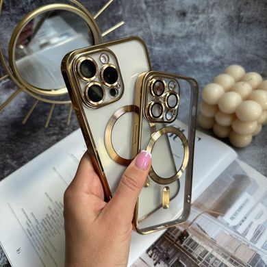 Чохол прозорий силікон Dream ultra MagSafe для iPhone 13 Pro Max Gold