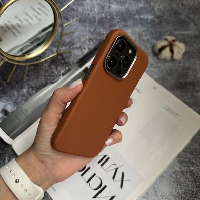 Чехол кожаный Modern Leather с магнитом MagSafe для iPhone 16 Pro Max Coffee