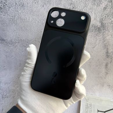 Чохол імітація скла матовий в Style 17 з MagSafe для iPhone 14 Black