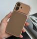 Чохол імітація скла матовий в стилі 17 з MagSafe для iPhone 16 Rose Gold