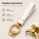 Шкіряний брелок ремінець для ключів і телефону для Apple White
