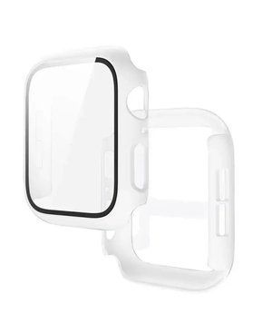 Чехол прозрачный Colored board matte для Apple Watch 44 mm / SE 44mm White