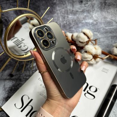 Чехол стеклянный с матовым ободком и магнитом Titanium Lux MagSafe для iPhone 11 Pro Silver