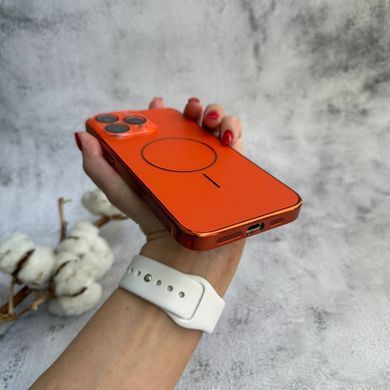 Матовий чохол з MagSafe мінімалістичний дизайн захист і стиль Lume Case для iPhone 16 Pro Max Orange