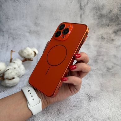 Матовий чохол з MagSafe мінімалістичний дизайн захист і стиль Lume Case для iPhone 16 Pro Max Orange