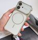 Противоударний силіконовий чохол з захисними кутами і MagSafe для iPhone 16 White