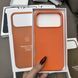 Чехол кожаный Leather case with MagSafe анимация для iPhone 17 Pro Max Orange