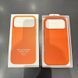 Чехол кожаный Leather case with MagSafe анимация для iPhone 17 Pro Max Orange
