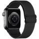Тканевый эластичный регулируемый ремешок для Apple Watch 42|44|45|46|49mm Black