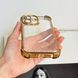Чохол протиударний прозорий з посиленими кутами та захистом камери для iPhone 16 Gold