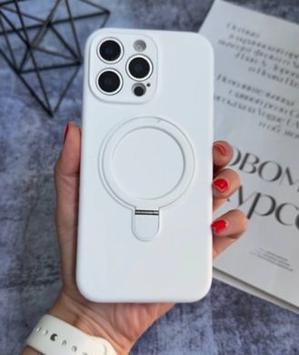 Силіконовий чохол з MagSafe та підставкою для iPhone 14 Pro White