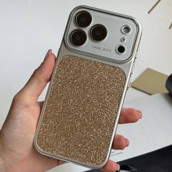 Чохол протиударний з блискітками Shine для iPhone 17 Pro Max Gold
