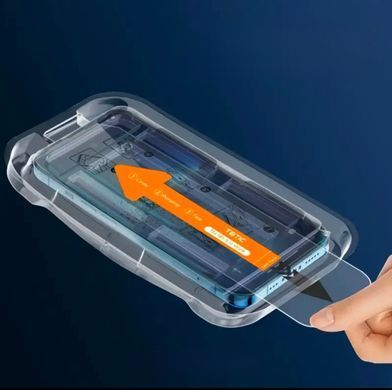 Захисне скло антишпигун 10D Frame з направляючою рамкою для iPhone 16, iPhone 15