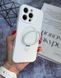 Силіконовий чохол з MagSafe та підставкою для iPhone 14 Pro White