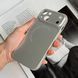 Чохол імітація скла матовий в Style 17 з MagSafe для iPhone 14 Silver