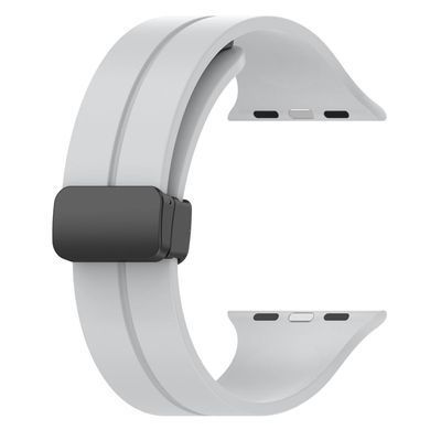 Силиконовый ремешок с магнитной застежкой для Apple Watch 38|40|41|42 (10 series) mm Stone
