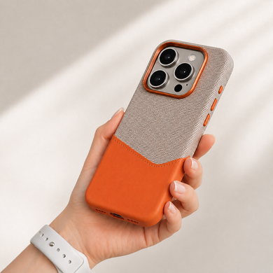 Чохол шкіряний з картхолдером та підтримкою MagSafe Deluxe Pocket для iPhone 15 Pro Stone