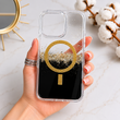 Чохол силіконовий з блискітками MagSafe для iPhone 14 Pro Gold