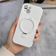 Силиконовый чехол с MagSafe и подставкой для iPhone 15 White
