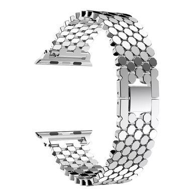 Металлический ремешок Metal Drop Band для Apple Watch 42|44|45|46|49mm Silver