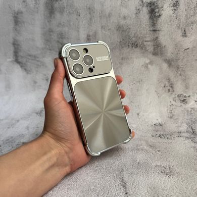 Противоударный чехол с защитными углами и глянцевой спинкой для iPhone 16 Pro Max Silver
