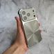Противоударный чехол с защитными углами и глянцевой спинкой для iPhone 16 Pro Max Silver