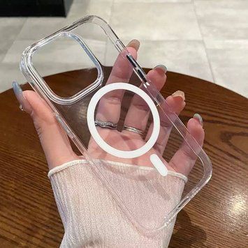 Чохол прозорий протиударний з полікарбонату та MagSafe Crystal для iPhone 15 Pro Прозорий