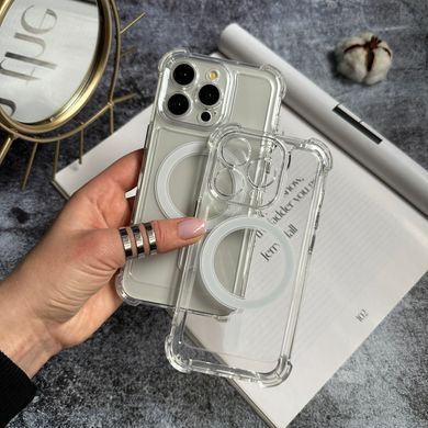 Чехол противоударный с углами и Magsafe для iPhone 13 Pro Прозорий