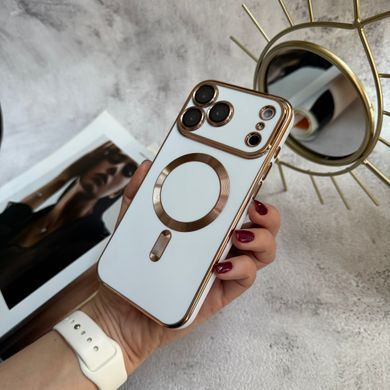Чехол глянцевый силикон с Magsafe для iPhone 17 Pro White