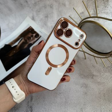 Чехол глянцевый силикон с Magsafe для iPhone 17 Pro White