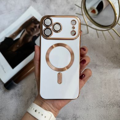Чехол глянцевый силикон с Magsafe для iPhone 17 Pro White