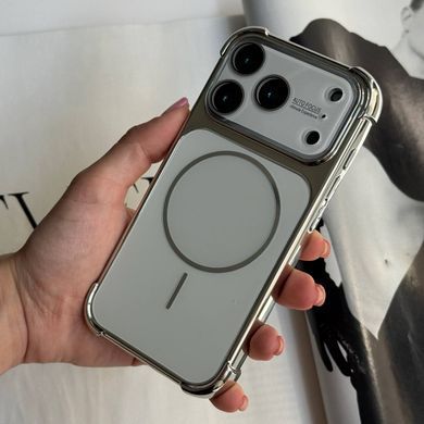 Противоударний силіконовий чохол з захисними кутами і MagSafe для iPhone 17 Pro Max White