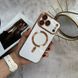 Чехол глянцевый силикон с Magsafe для iPhone 17 Pro White