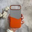 Чехол кожаный с картхолдером и поддержкой MagSafe Deluxe Pocket для iPhone 17 Air Stone