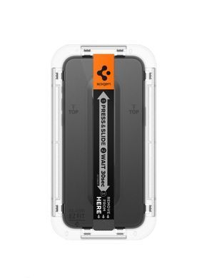 Захисне скло Spigen EZ FIT Privacy (1 шт), Антишпигун для iPhone 13, iPhone 13 Pro, iPhone 14 Black