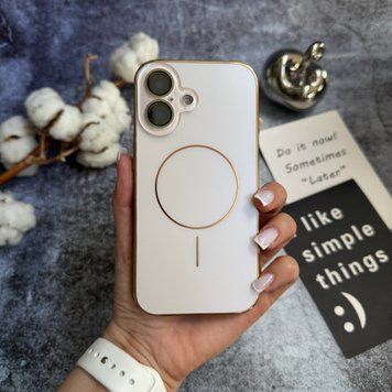 Матовий чохол MagSafe мінімалістичний дизайн захист і стиль Lume Case для iPhone 16 Gold