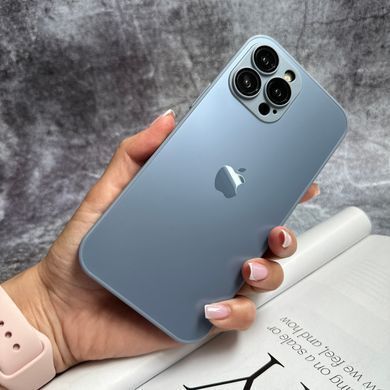 Чохол скляний матовий з захистом камери Matte AG-Glass для iPhone 11 Pro Max Sea Blue