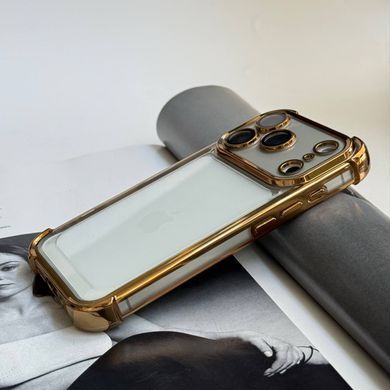 Чохол протиударний прозорий з посиленими кутами та захистом камери для iPhone 17 Pro Max Gold