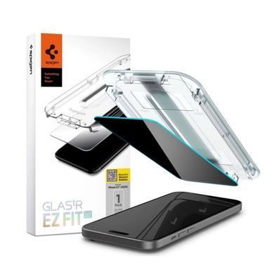 Захисне скло Spigen EZ FIT Privacy (1 шт), Антишпигун для iPhone 13, iPhone 13 Pro, iPhone 14 Black