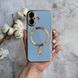 Чехол глянцевый силикон с Magsafe для iPhone 17 Sea Blue